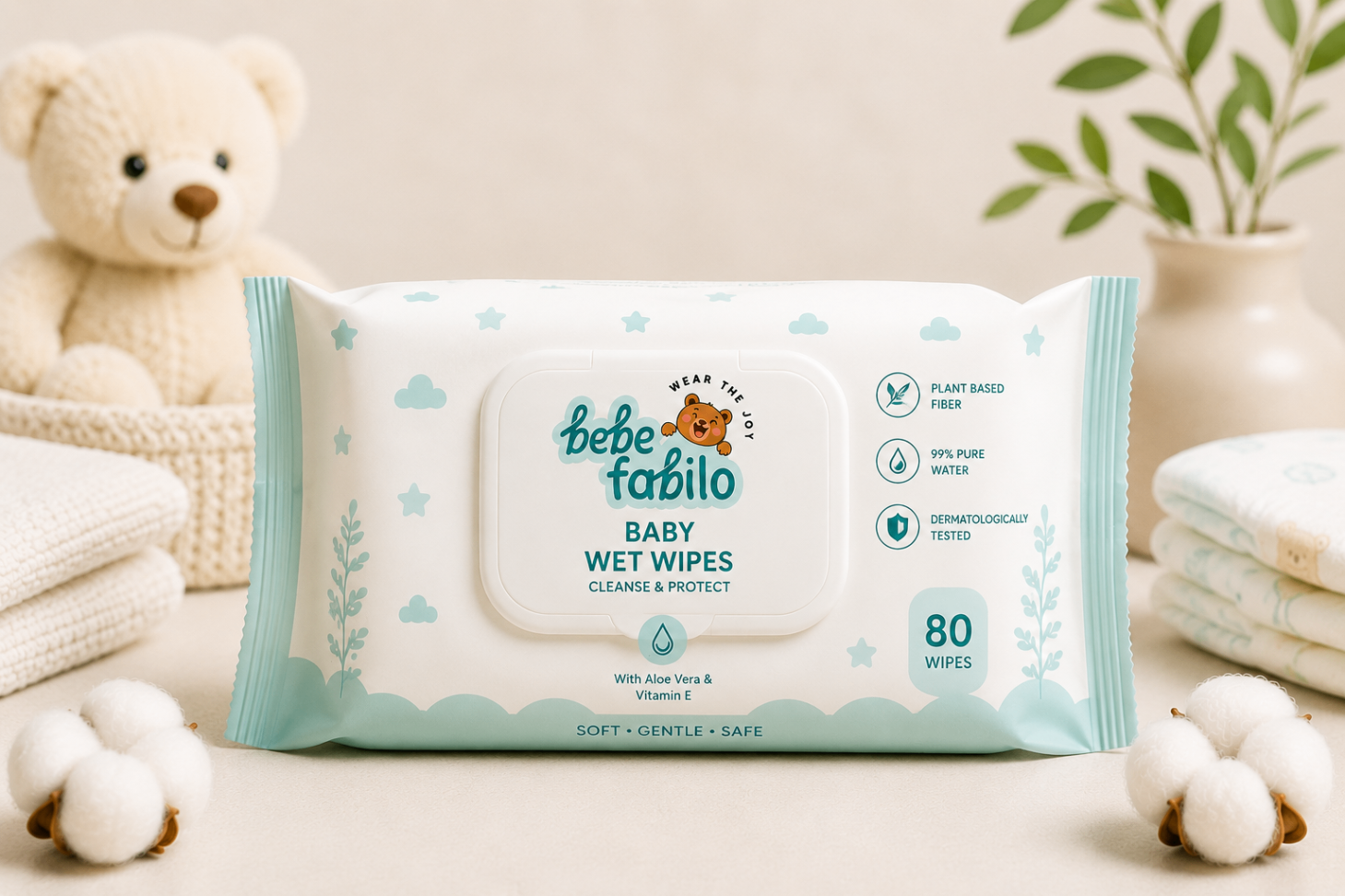 Bebe Fabilo Baby Wet Wipes pack of 72